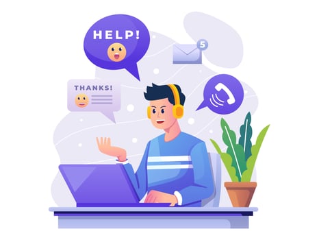 Customer Service Illustration vector