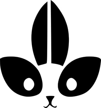 vector illustration of rabbit head shape