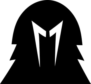 black and white of hat shape vector