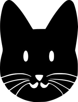 vector illustration of cat shape