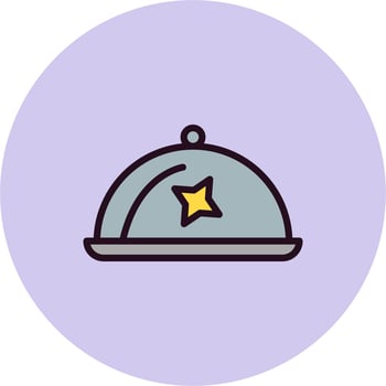 Tray Cover Vector Icon