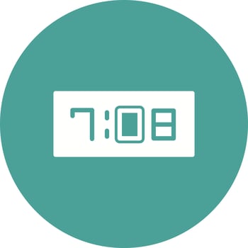 Digital Clock Vector Icon