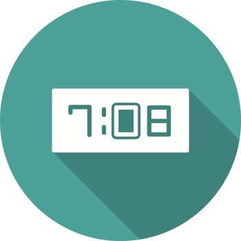 Digital Clock Vector Icon