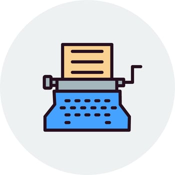 Typewriter Vector Icon
