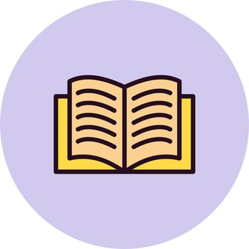 Open Book Vector Icon