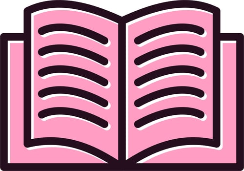 Open Book Vector Icon