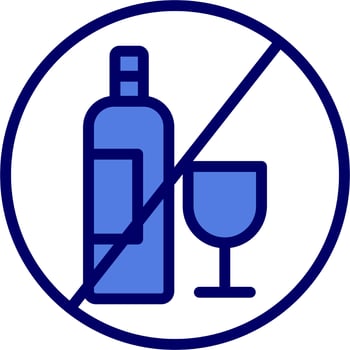 No Alcohol Vector Icon