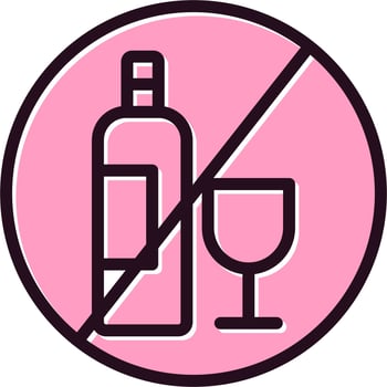 No Alcohol Vector Icon
