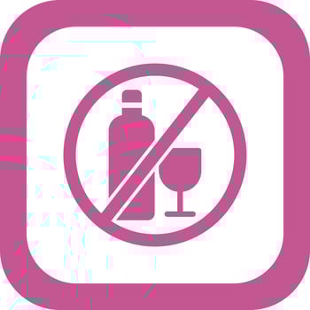 No Alcohol Vector Icon