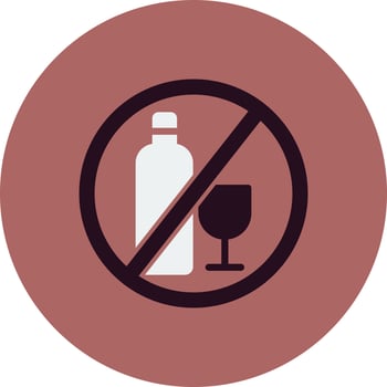 No Alcohol Vector Icon