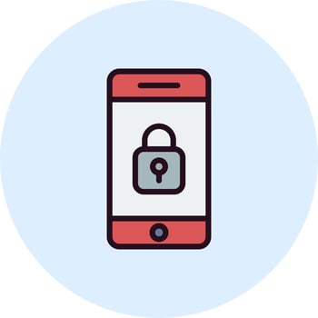 Mobile Security Vector Icon