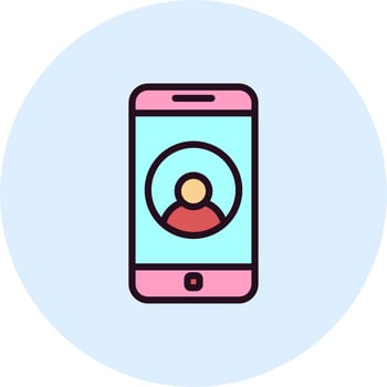 Phone Contact Vector Icon