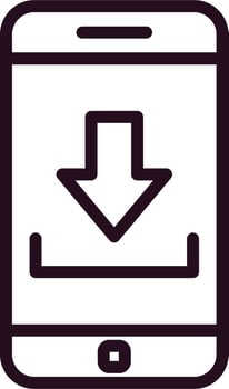 Smartphone Downnload Vector Icon