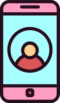 Phone Contact Vector Icon