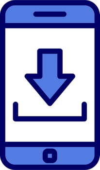 Smartphone Downnload Vector Icon