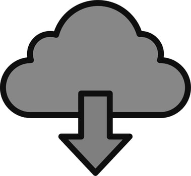 Cloud  download Vector Icon