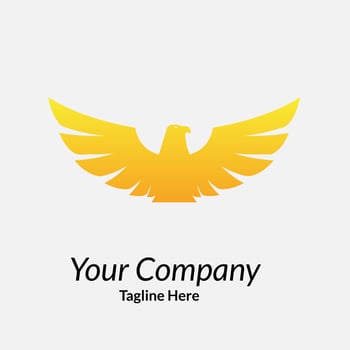 Hawk shield wings icon. Flying bird emblem  phoenix vector emblem, bird falcon vector wings logo template