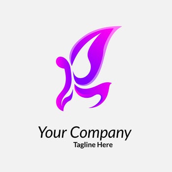 Butterfly logo Abstract beautiful butterfly logo design idea n illustration concept of beautiful butterfly formed from combination vector