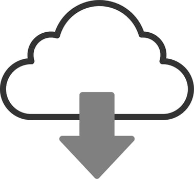 Cloud  download Vector Icon