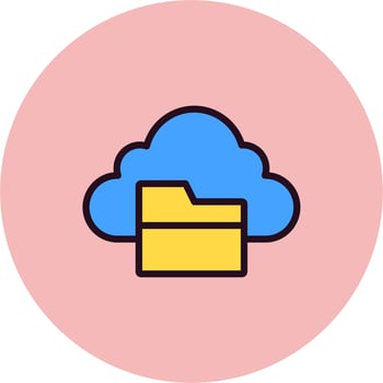 Cloud Folder Vector Icon