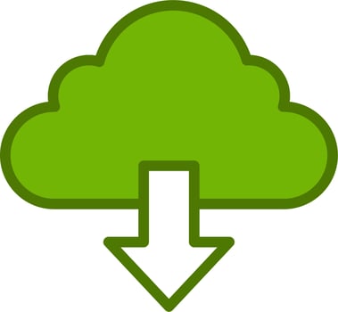 Cloud  download Vector Icon