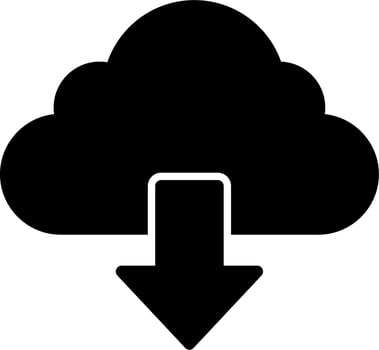 Cloud  download Vector Icon