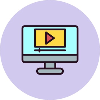 Video Player Vector Icon
