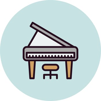 Grand Piano Vector Icon