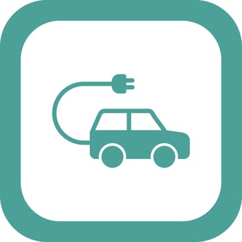 Electric Car Vector Icon