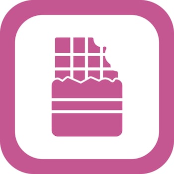 Chocolate Tablet With Bite Vector Icon