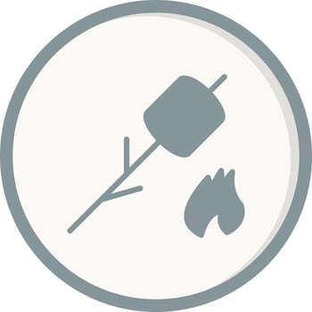Inclined Marshmallow Vector Icon