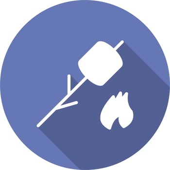 Inclined Marshmallow Vector Icon