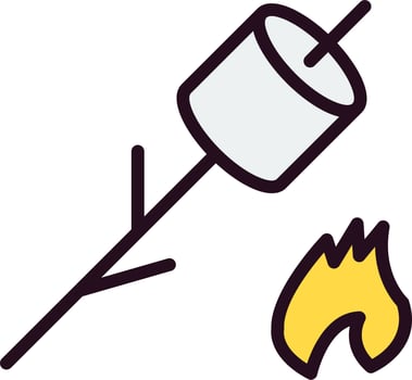 Inclined Marshmallow Vector Icon