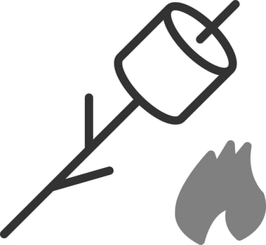 Inclined Marshmallow Vector Icon