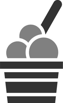 Ice Cream Balls On Cup Vector Icon