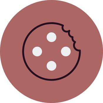 Chocolate chip cookie vector