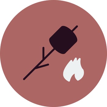 Inclined Marshmallow Vector Icon