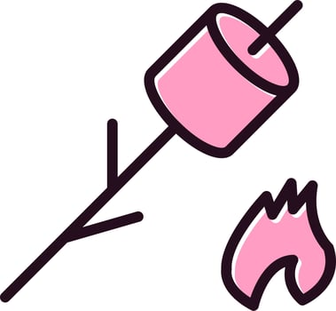 Inclined Marshmallow Vector Icon