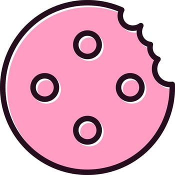 Chocolate chip cookie vector