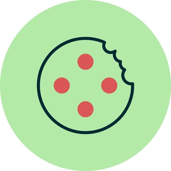 Chocolate chip cookie vector