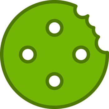 Chocolate chip cookie vector