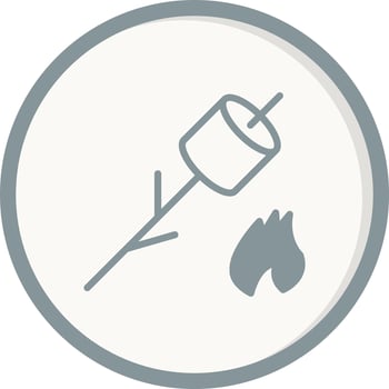 Inclined Marshmallow Vector Icon