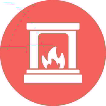 Fireplace Vector Icon