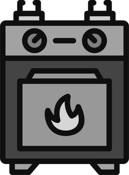 Gas Stove Vector Icon
