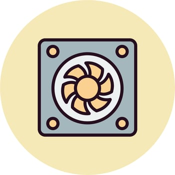 Cooling Fan Vector Icon