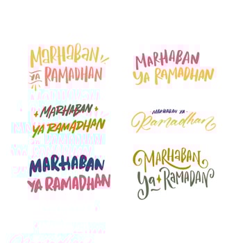 Ramadan Lettering Typography vector