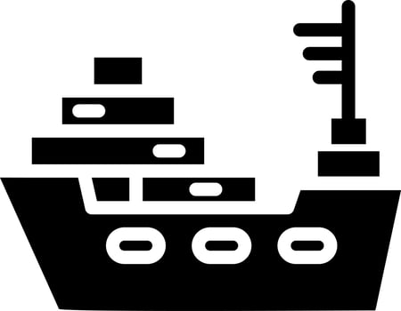 Cargo Ship Vector Icon