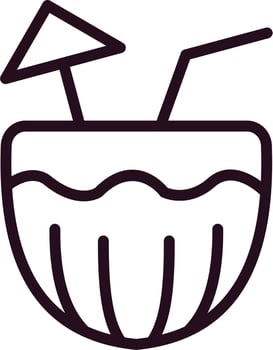 Coconut Drink Vector Icon