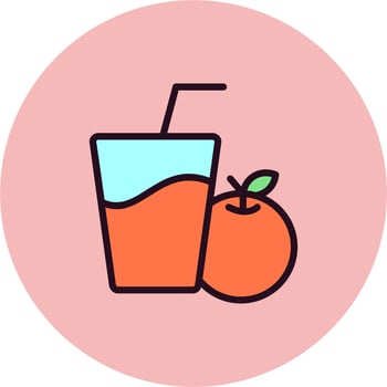Orange Juice Vector Icon