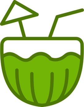Coconut Drink Vector Icon